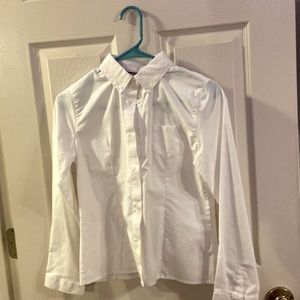 French Toast all white button down